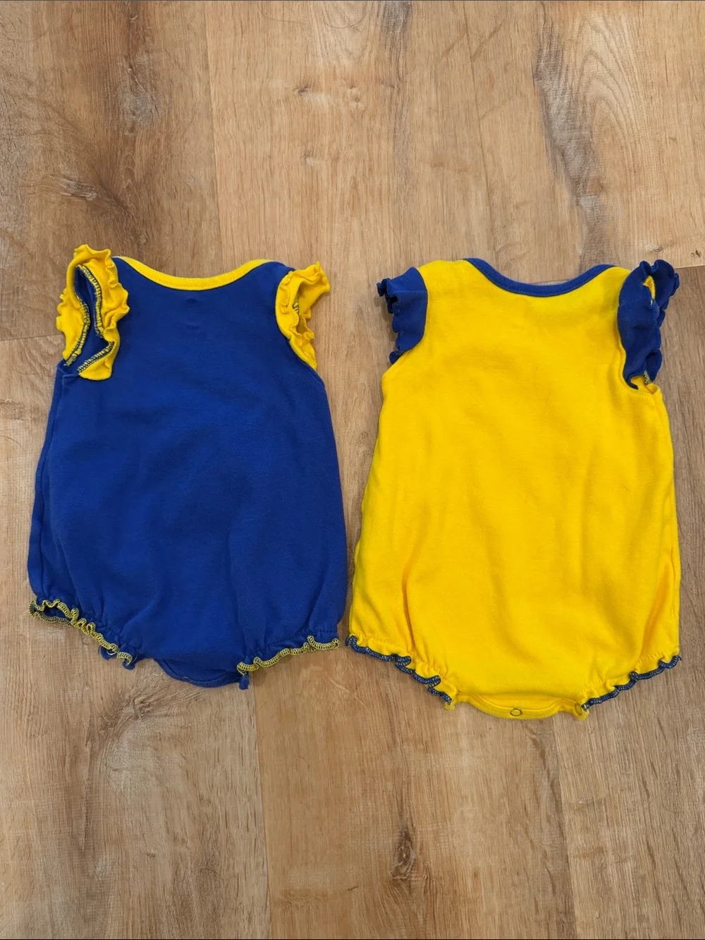 NBA Warriors Girls Blue & Yellow Romper Set